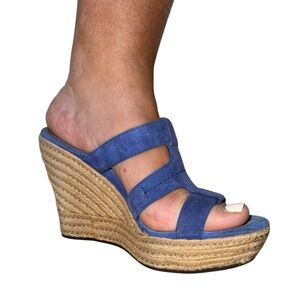 Uggs Blue Wedge Sandals Heels